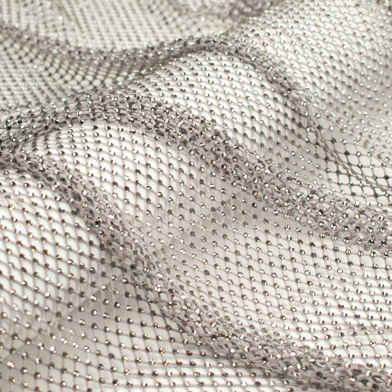 White Rhinestone Mesh Rhinestone/Diamante Stretch Mesh – Homecraft Textiles