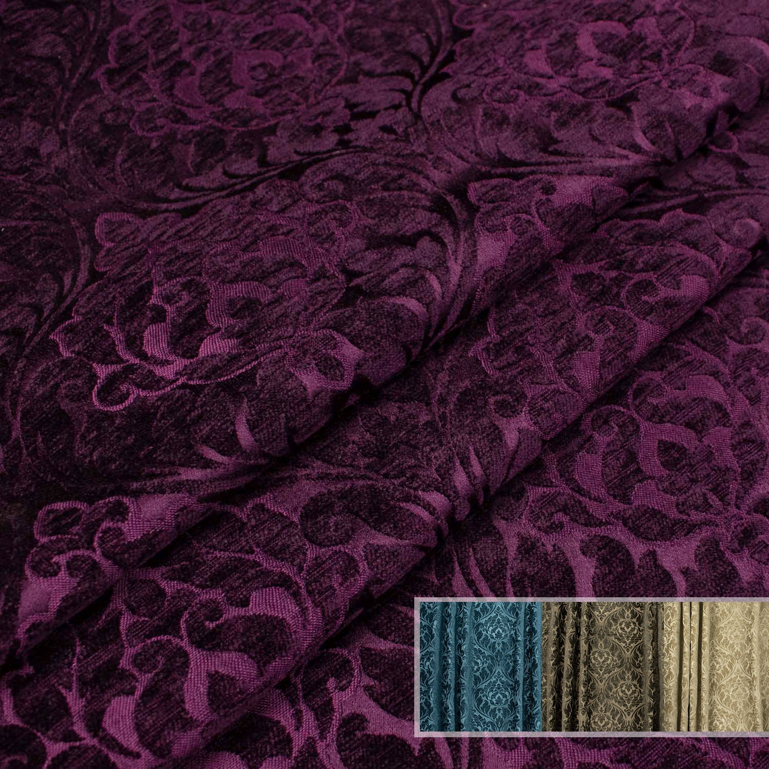 Rimini by Zepel - Curtaining/Upholstery Vintage Flower Chenille