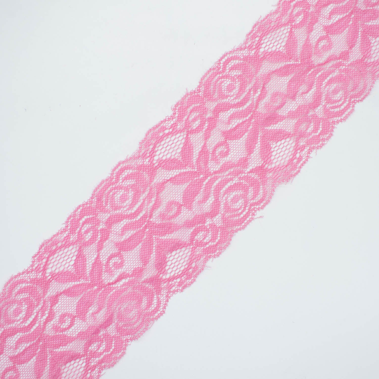 Rose & Leaves Stretch Lace Trim 8CM