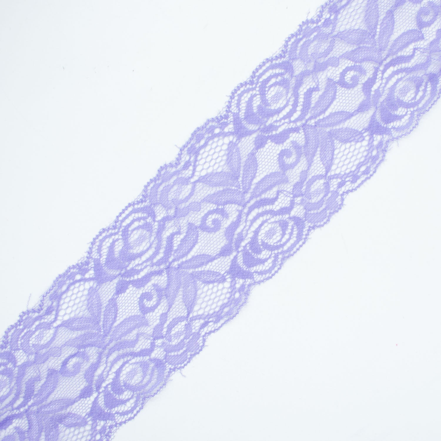 Rose & Leaves Stretch Lace Trim 8CM