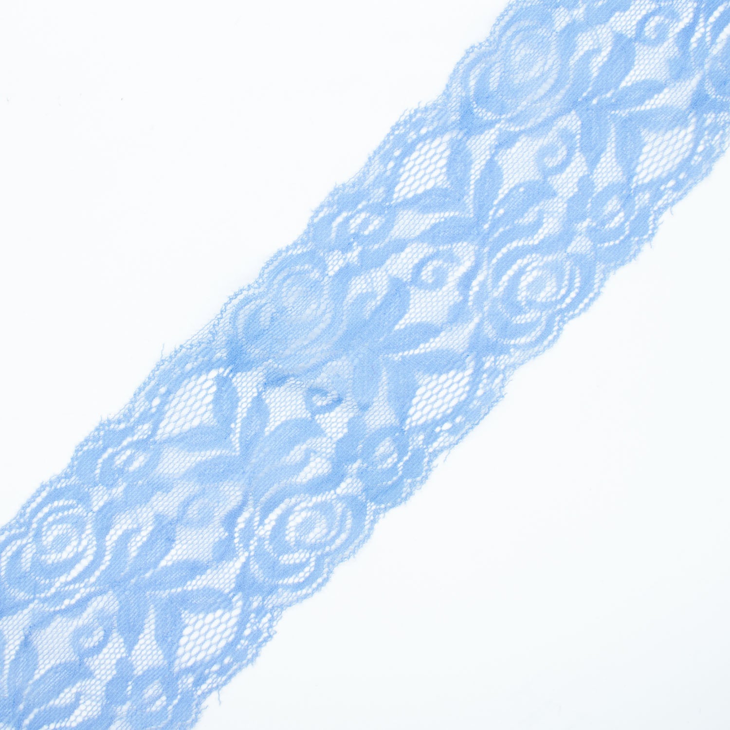Rose & Leaves Stretch Lace Trim 8CM