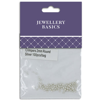 Round Crimpers 2mm Silver 100Pcs