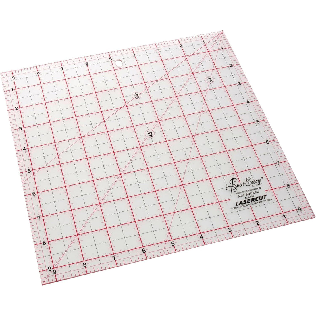 Sew Easy Quilting Patchwork Square Ruler 9.5" x 9.5"