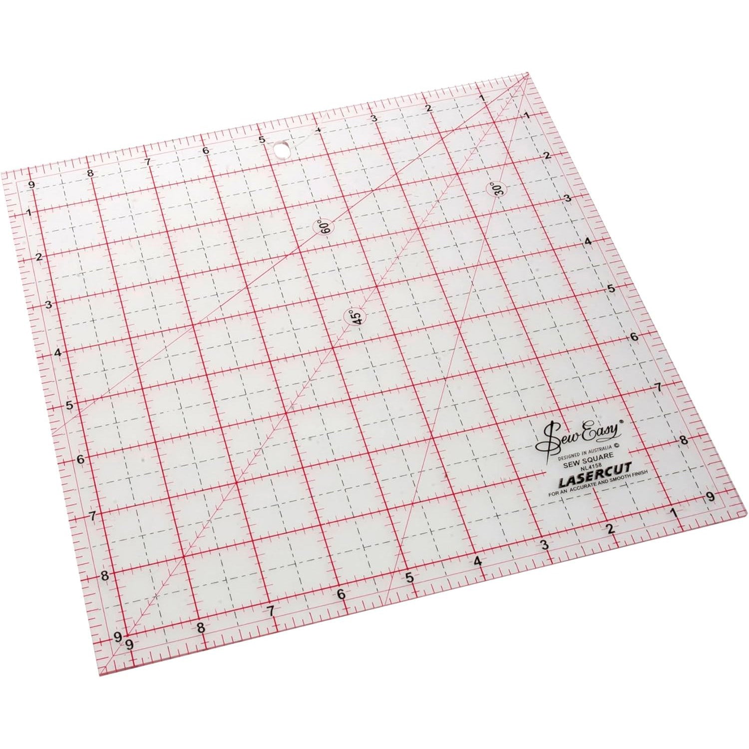 Sew Easy Quilting Patchwork Square Ruler 9.5" x 9.5"