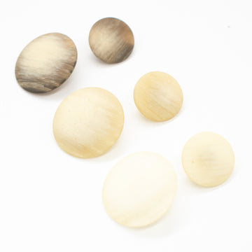 Matt Flat Horn Shank Button