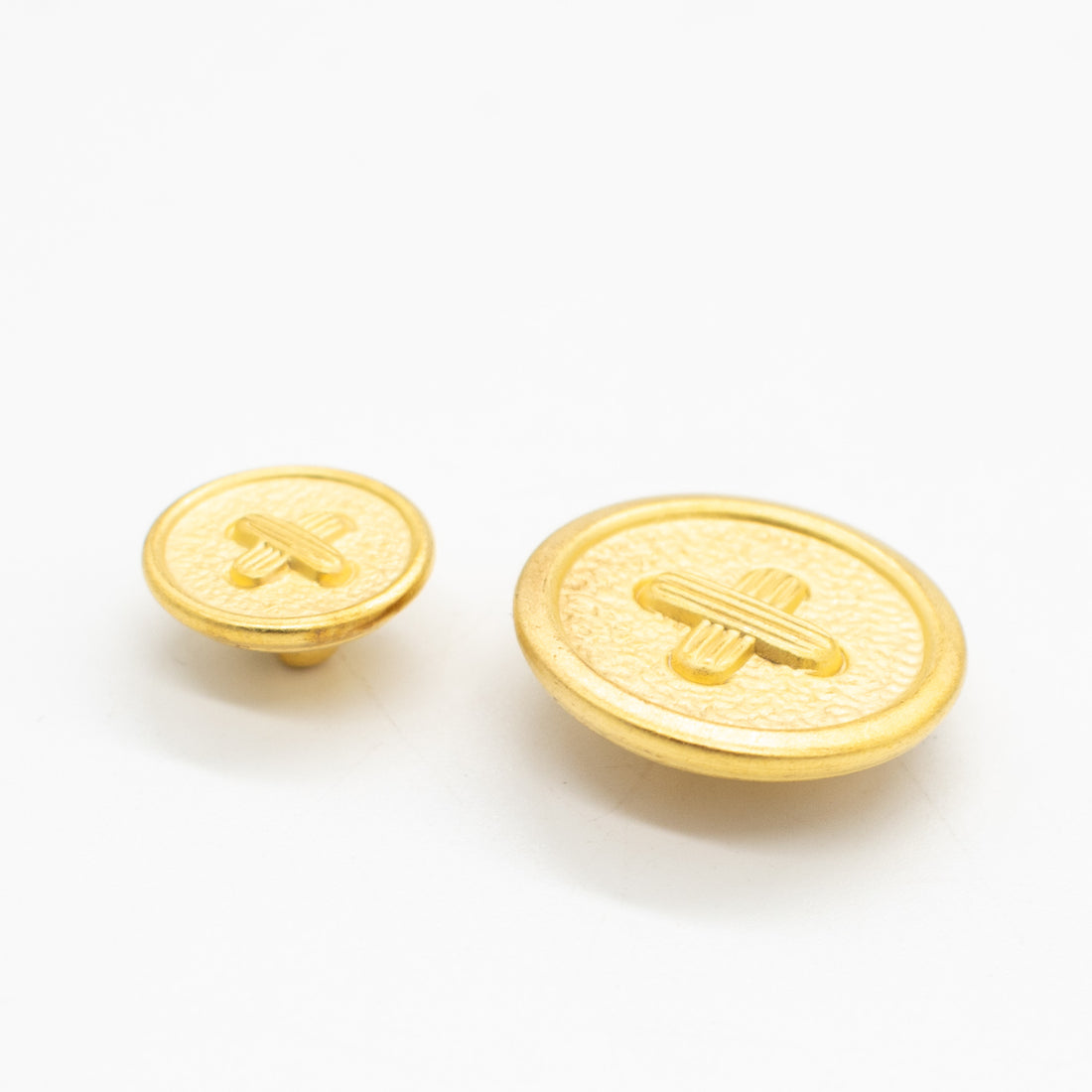 Matt Gold Cross Metal Shank Button