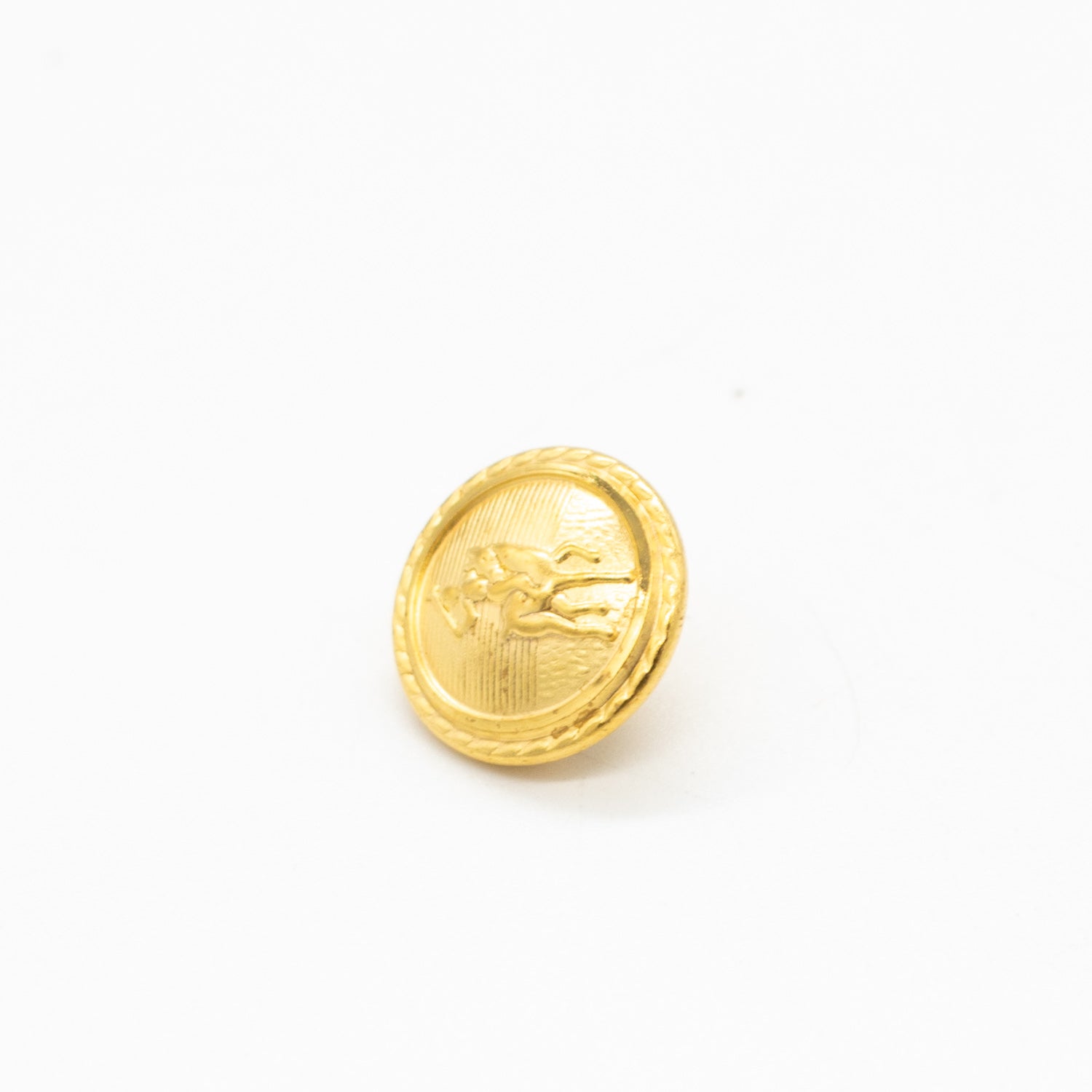 Matt Gold Polo Crest Metal Shank Button