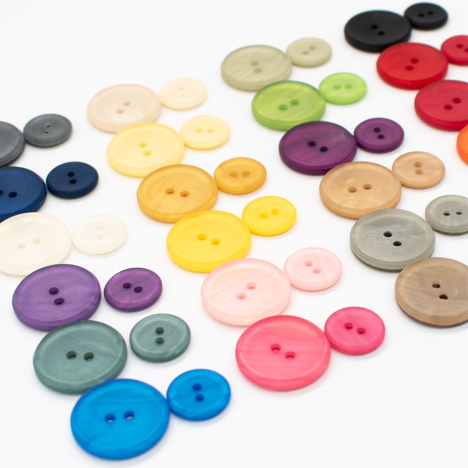 2 Hole Matt Rim Edge Button – Homecraft Textiles