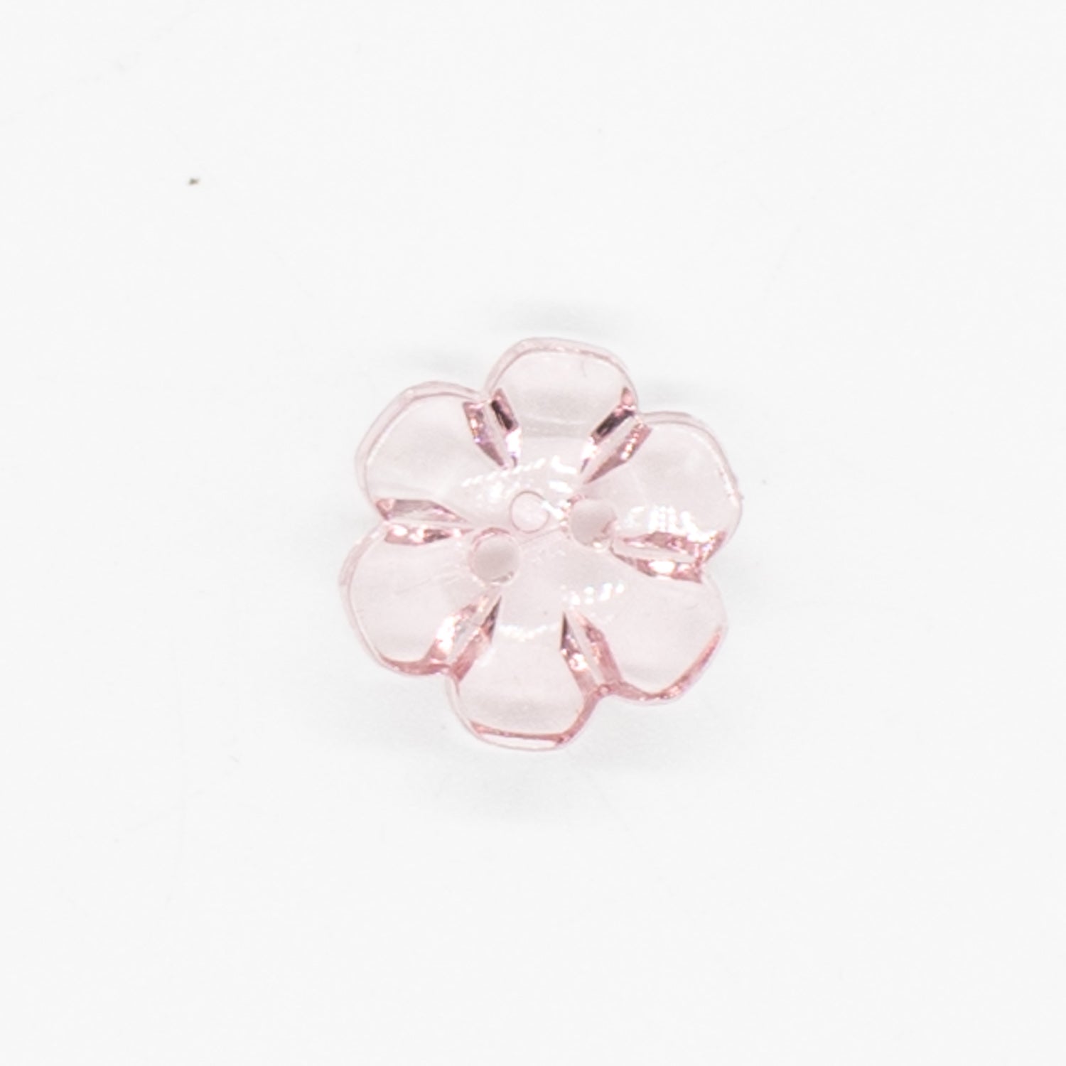 2 Hole Shiny Clear Button 15mm