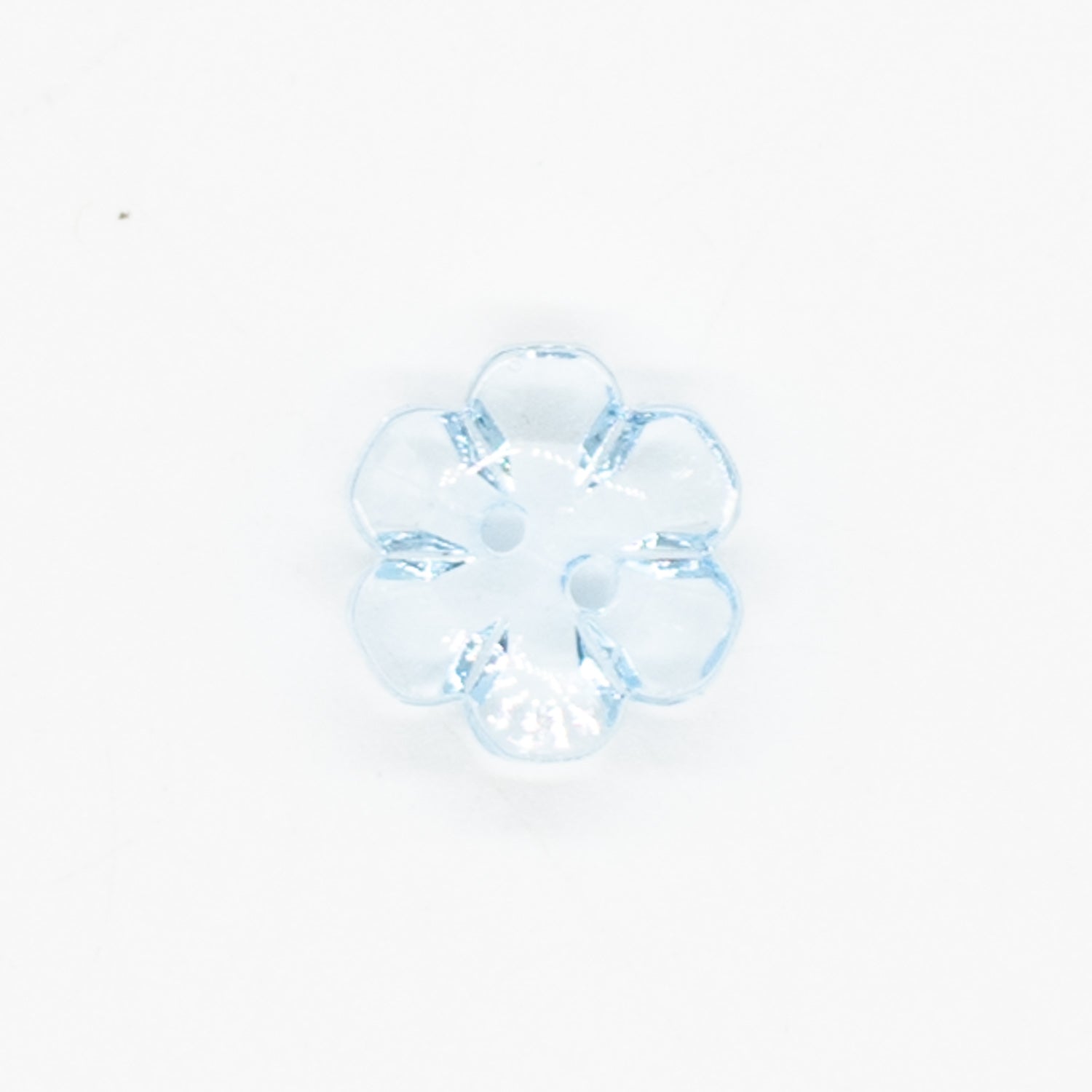 2 Hole Shiny Clear Button 15mm