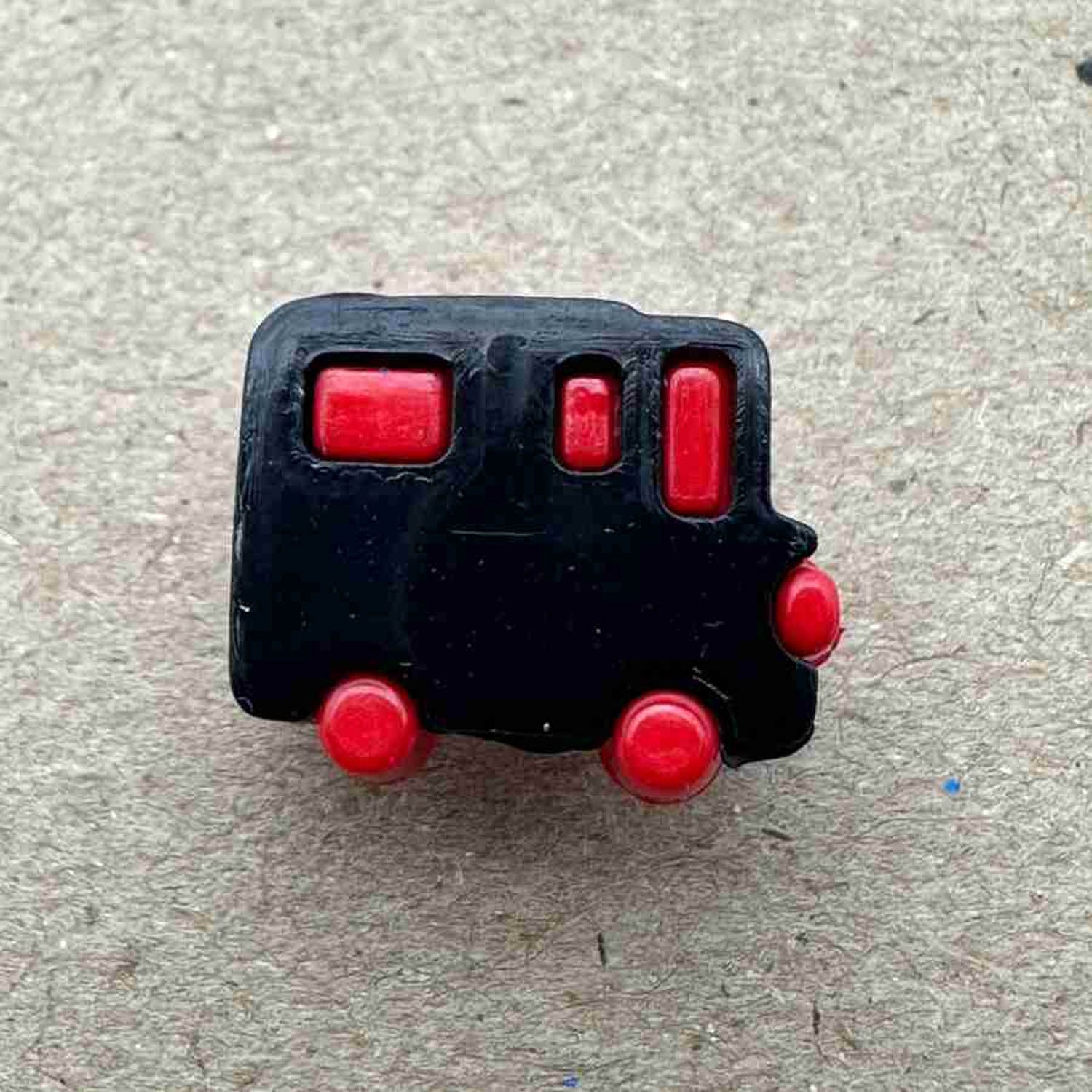 16mm Cartoon Bus Shank Button