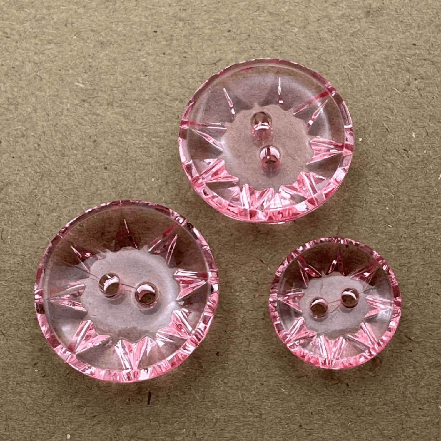 Round Clear Star Pattern 2 Hole Button