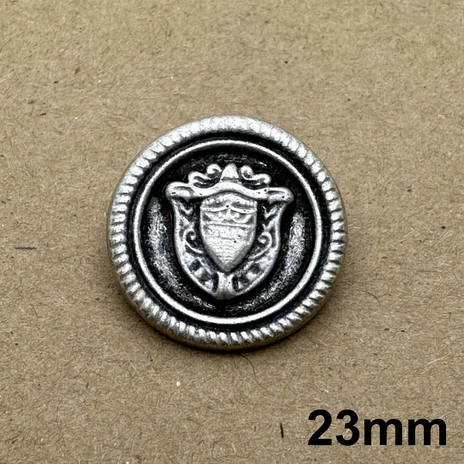 Vintage Metal Crest Blazer Shank Button
