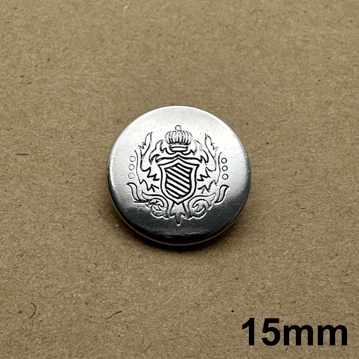 Vintage Metal Crest Blazer Shank Button