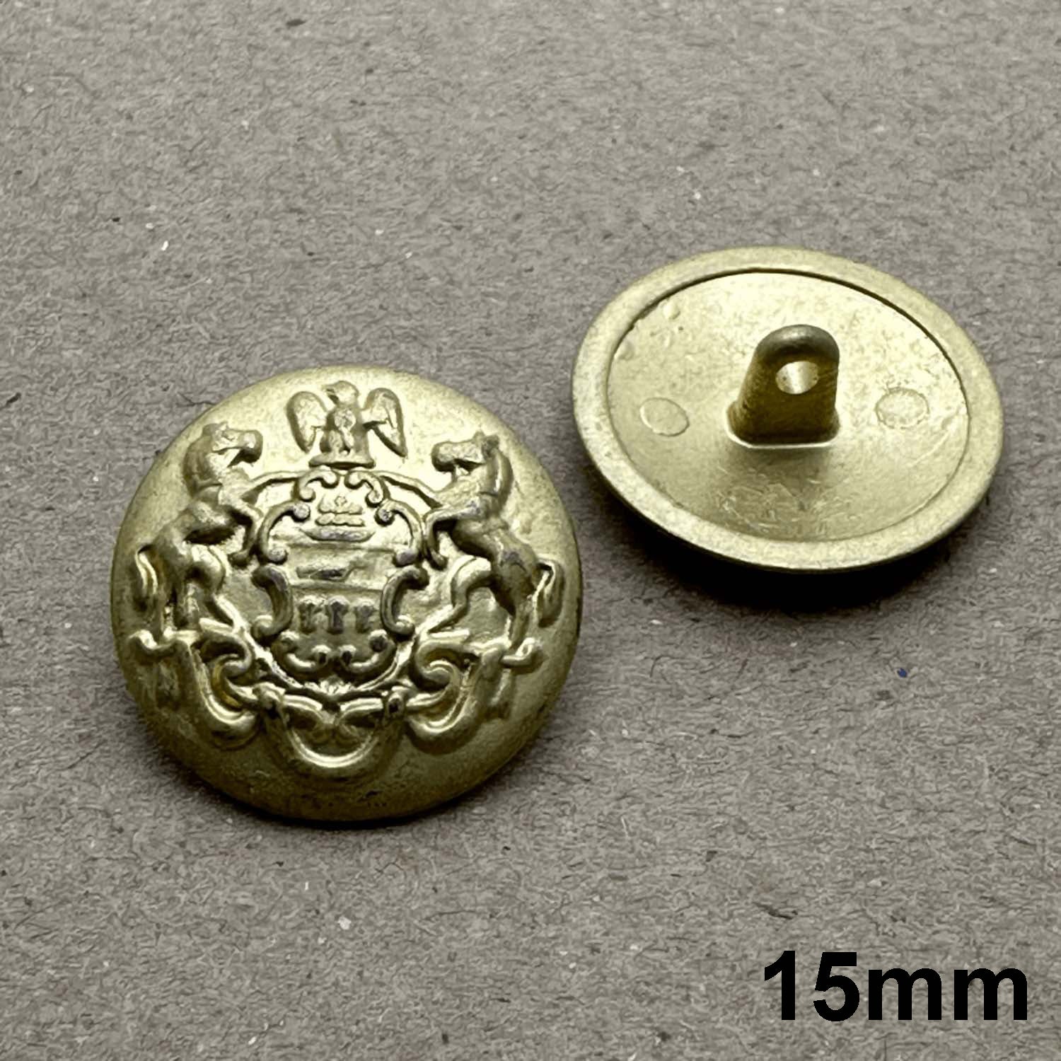 Vintage Metal Crest Blazer Shank Button