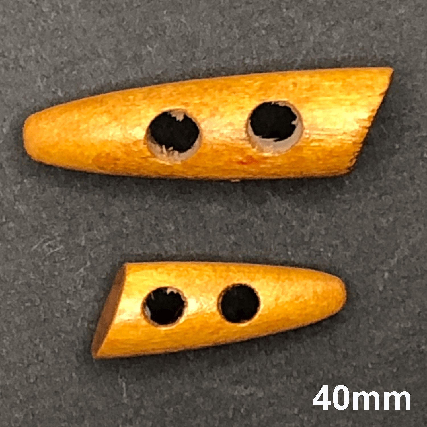 2 Hole Wooden Tooth Toggle Button