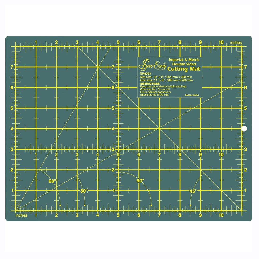 Sew Easy – Double Sided Cutting Mat – Mat Size: 304 x 228mm