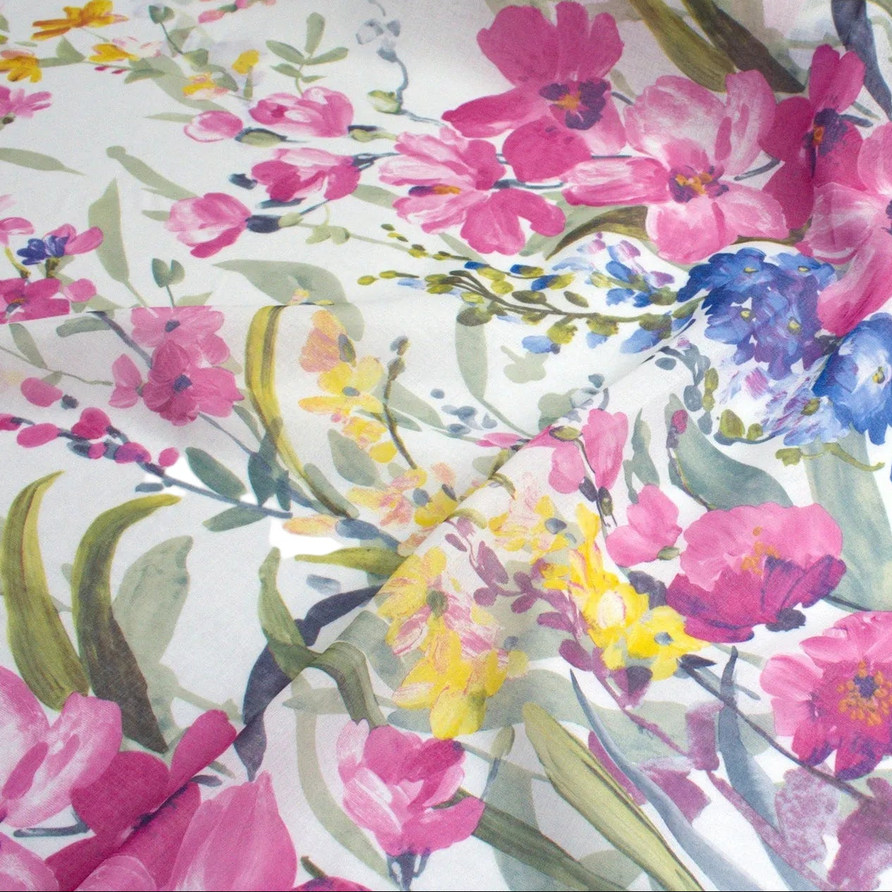 280CM Wide Spring Meadow Floral Printed Curtaining/Upholstery Fabric