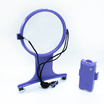 SEW EASY HAND TOOL - MAGNIFIER WITH LED LIGHTS - HANDS FREE - PURPLE