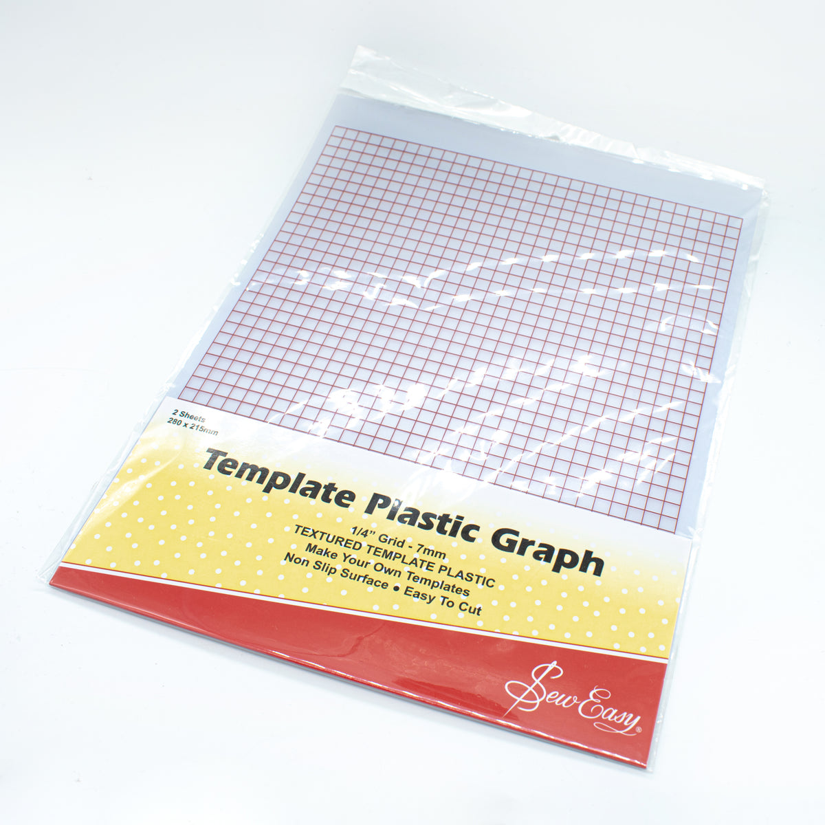 Sew Easy Template Plastic Graph 7mm Grid – 2 Sheets