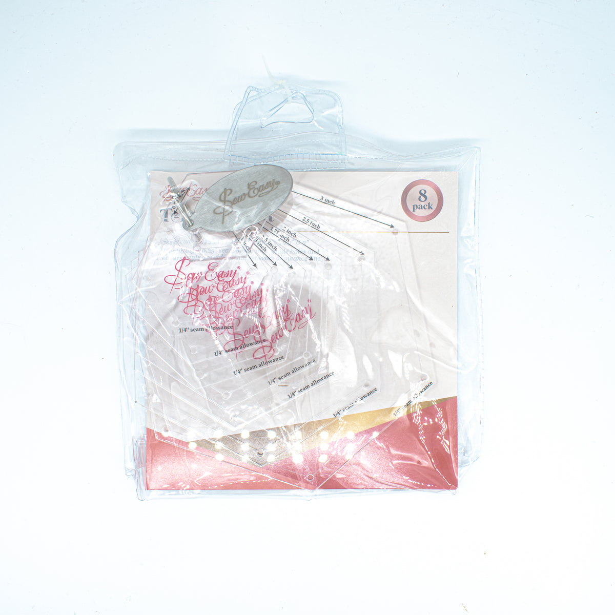 Sew Easy Mini Hexagons Template Set Clear 8 Pieces