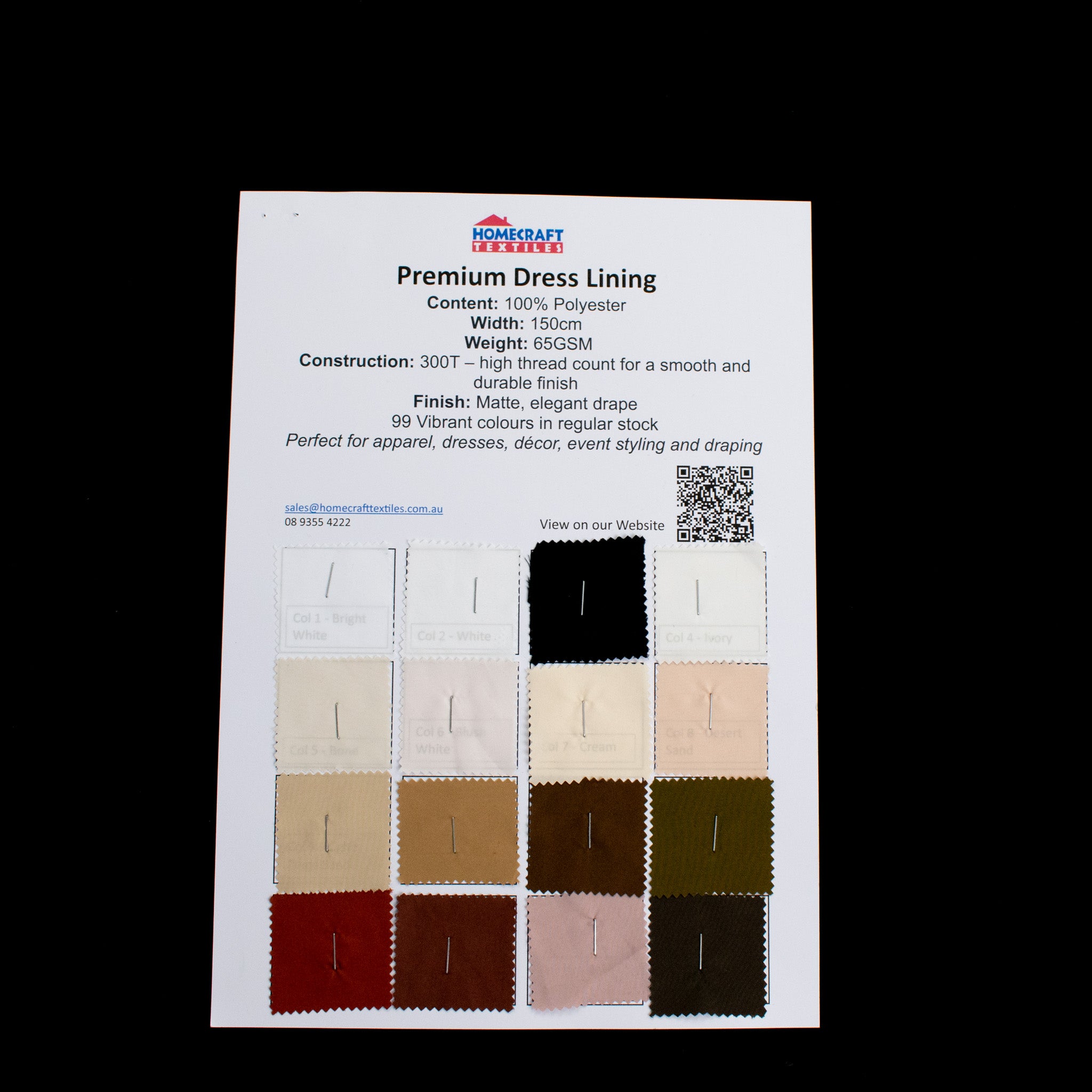 Premium Dress Lining Sample Book