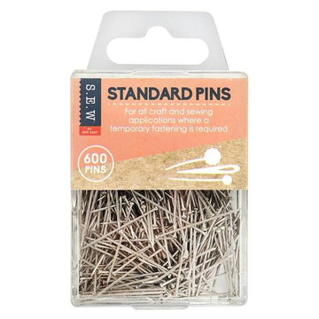 S.E.W Standard Dressmaking Pins – 600 Pins