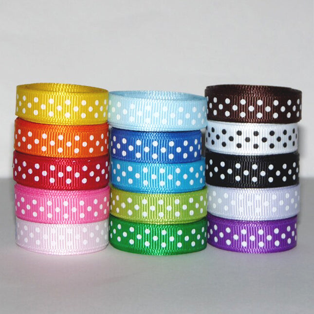 Grosgrain Polka Dot Ribbon 25mm