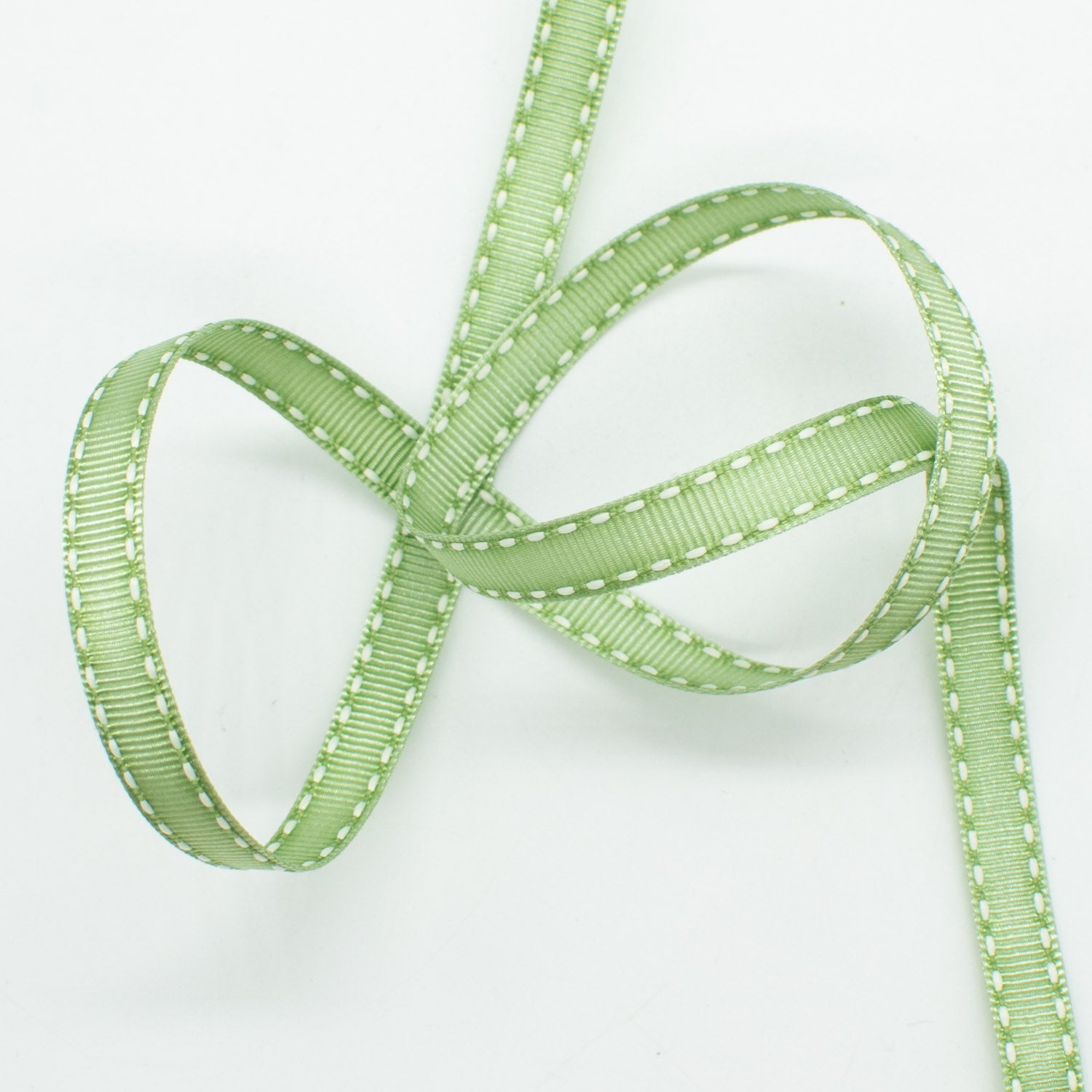 Grosgrain Ribbon with Saddle Stitch 10mm