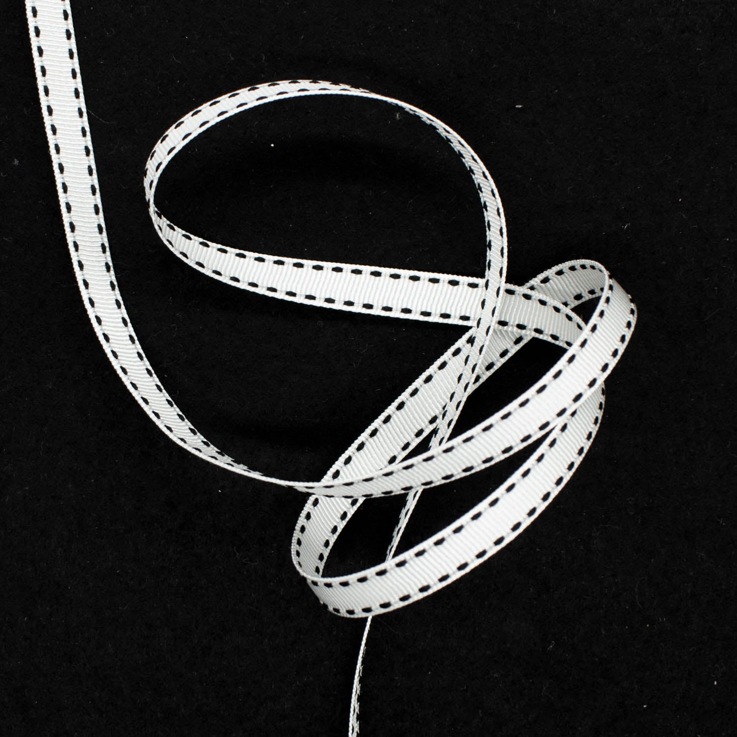 Grosgrain Ribbon with Saddle Stitch 10mm