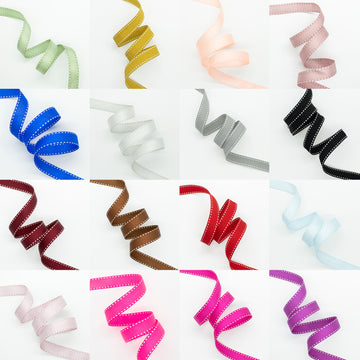 Grosgrain Ribbon with Saddle Stitch 15mm