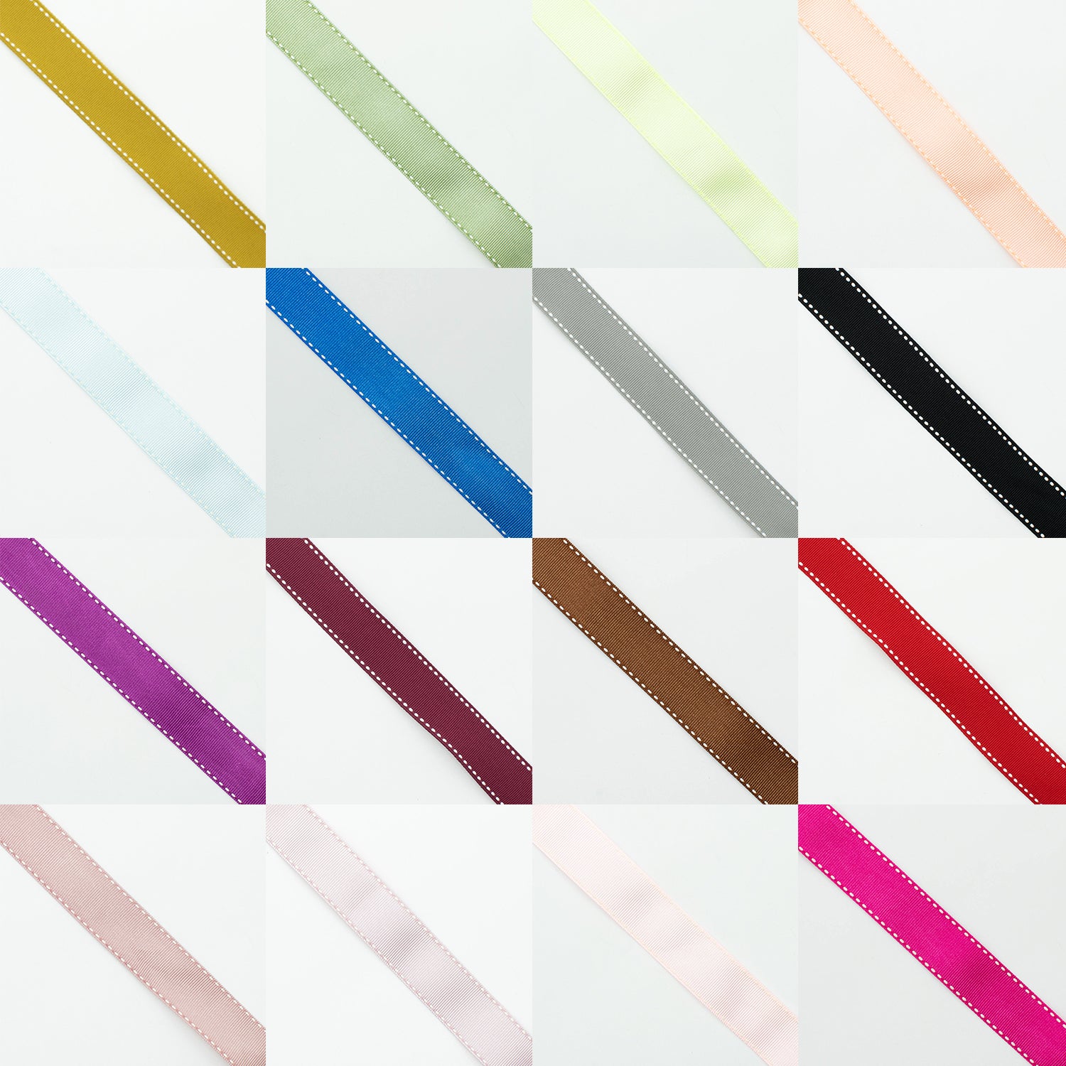 Grosgrain Ribbon with Saddle Stitch 25mm