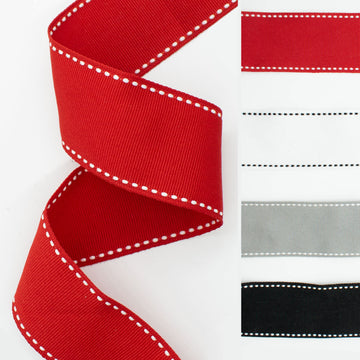 Grosgrain Ribbon with Saddle Stitch 40mm