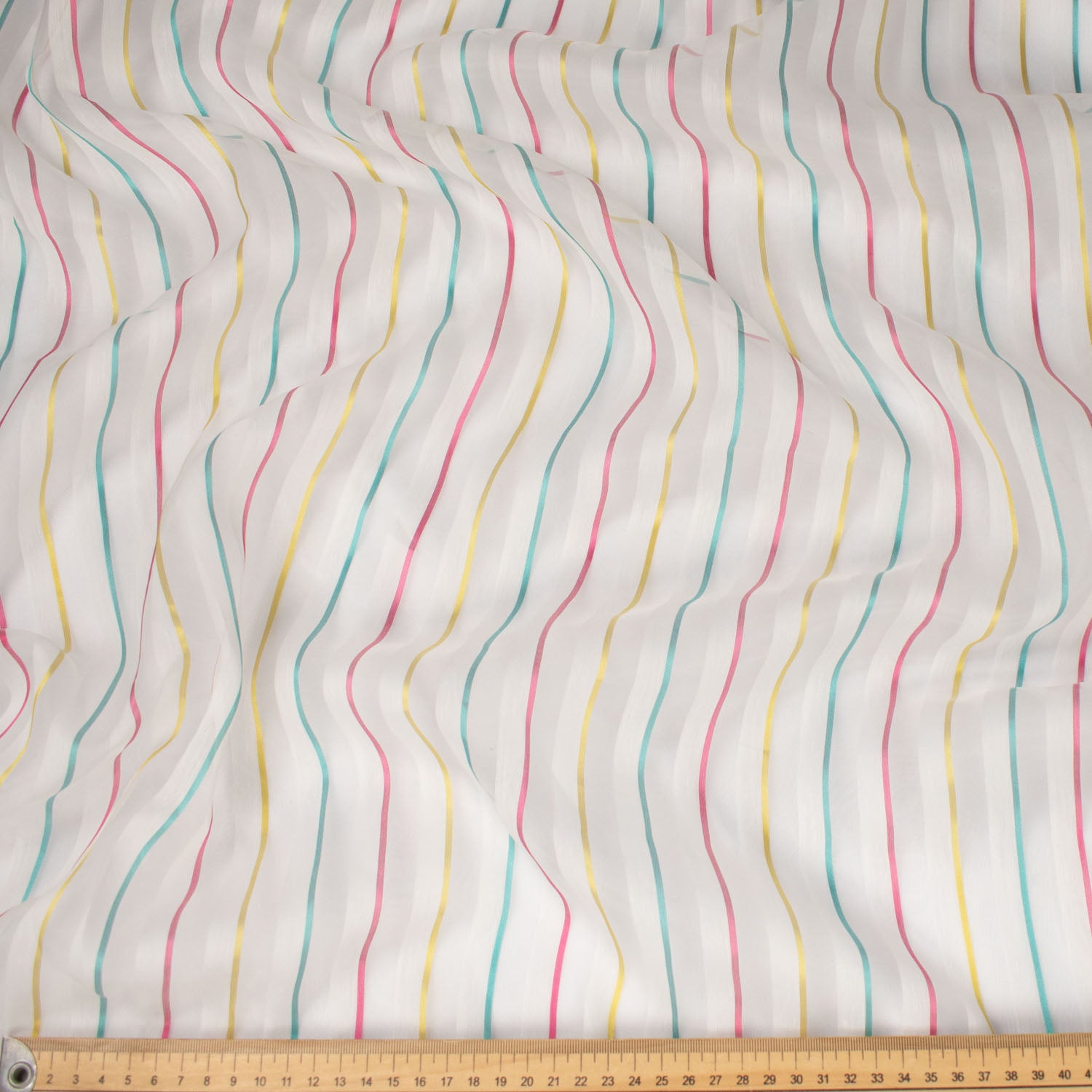 Salina by Zepel Curtaining Sheer Multicolor Stripes