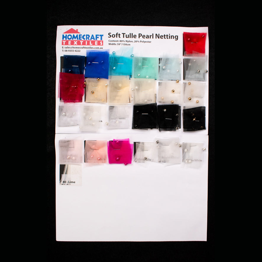 Soft Tulle Pearl Netting Sample Book
