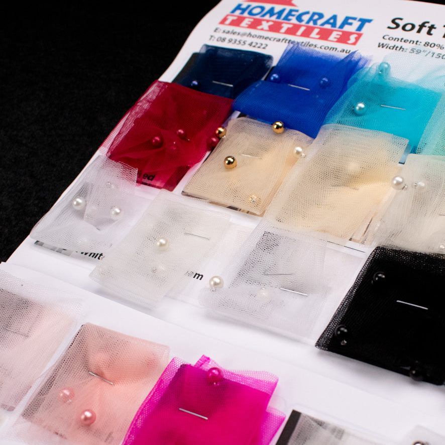 Soft Tulle Pearl Netting Sample Book