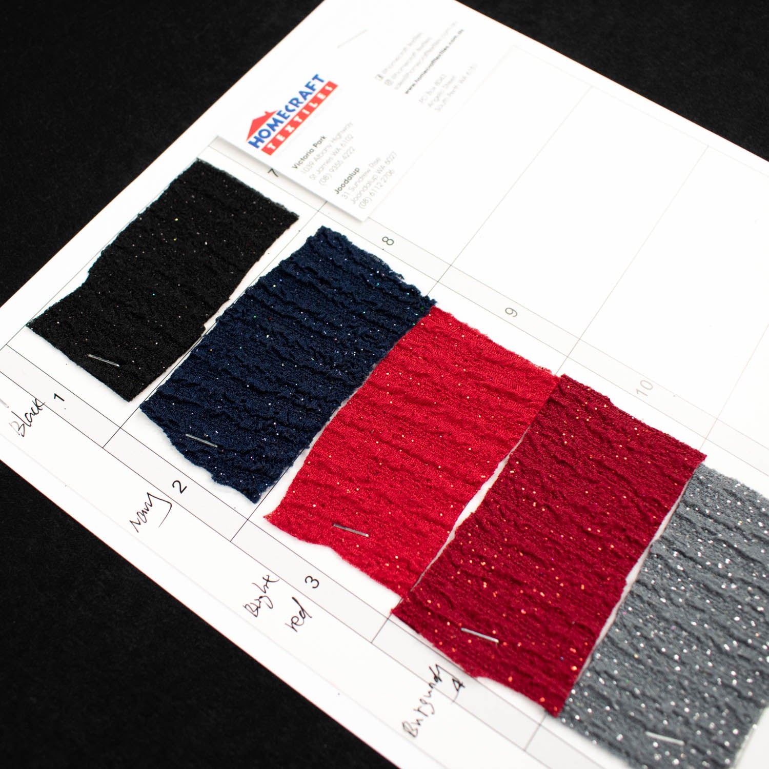 Glitter Crepe Sample Book