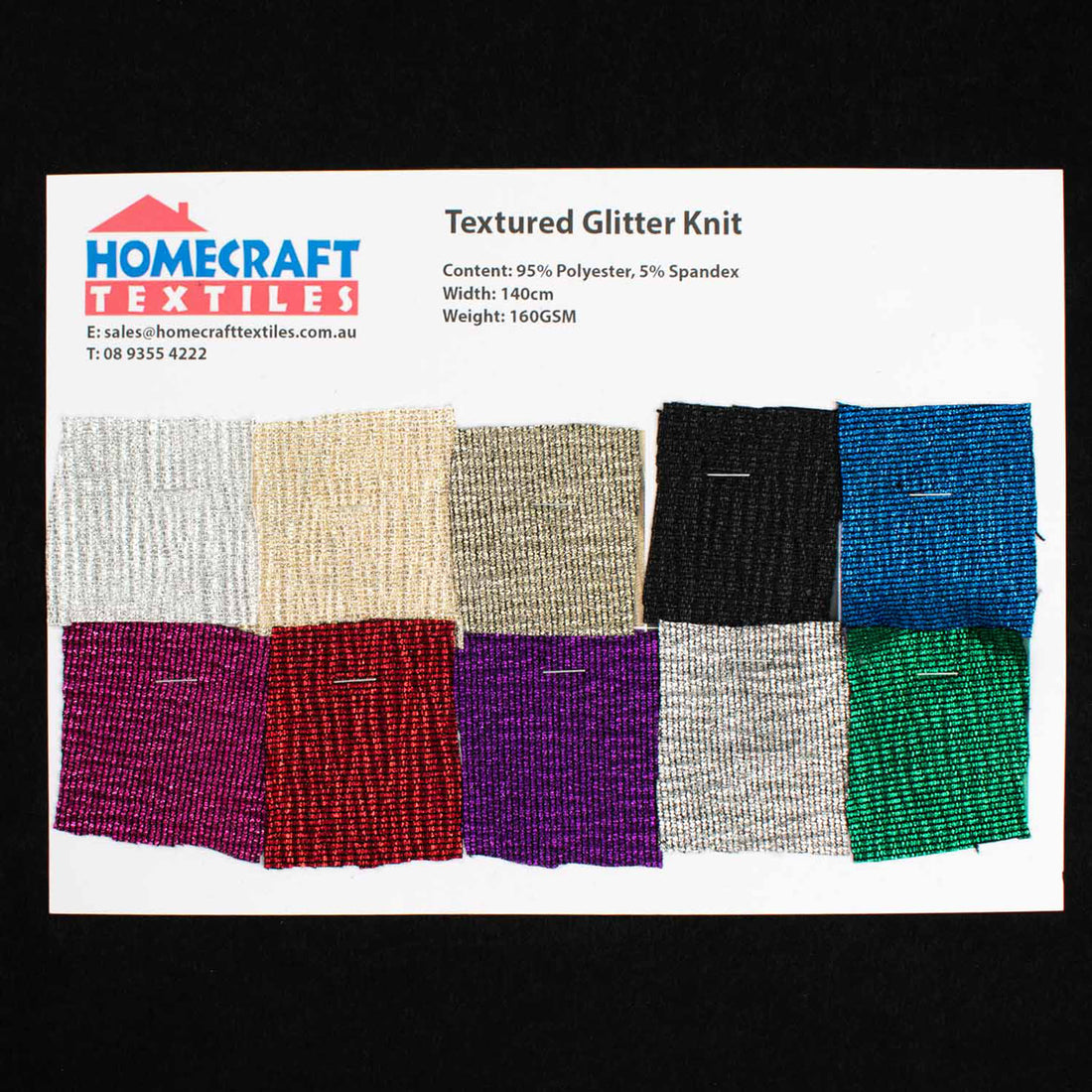 Textured Glitter Knit Sample Book