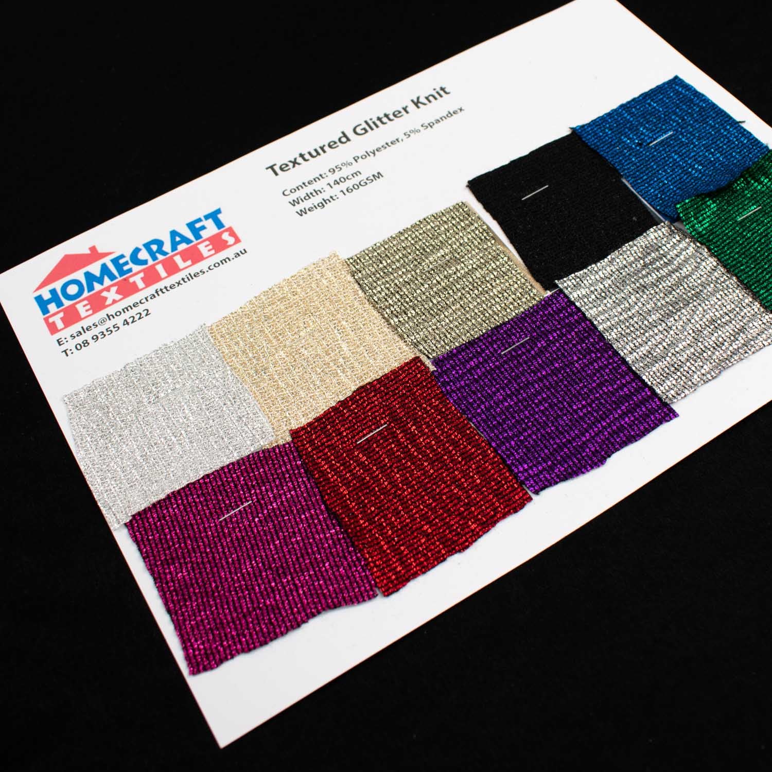 Textured Glitter Knit Sample Book
