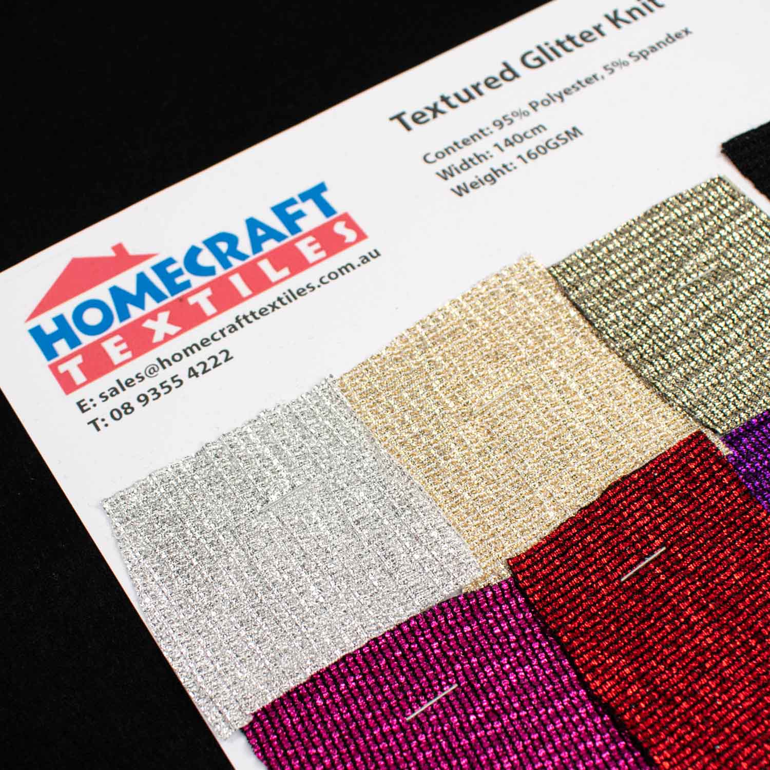 Textured Glitter Knit Sample Book