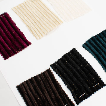 Pleated Velvet Glitter Sample Book