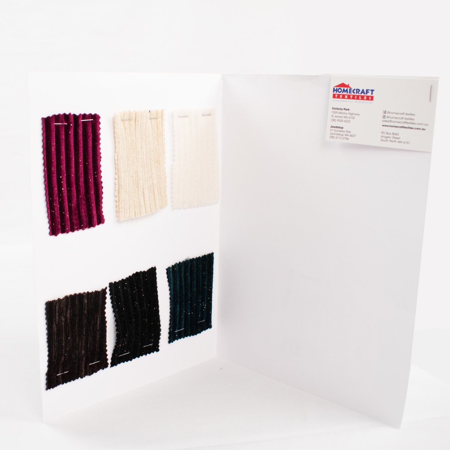 Pleated Velvet Glitter Sample Book