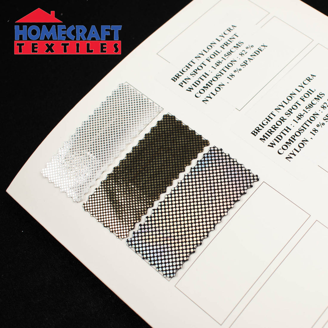 Pinspot & Mirror Foil Nylon Lycra Sample Book