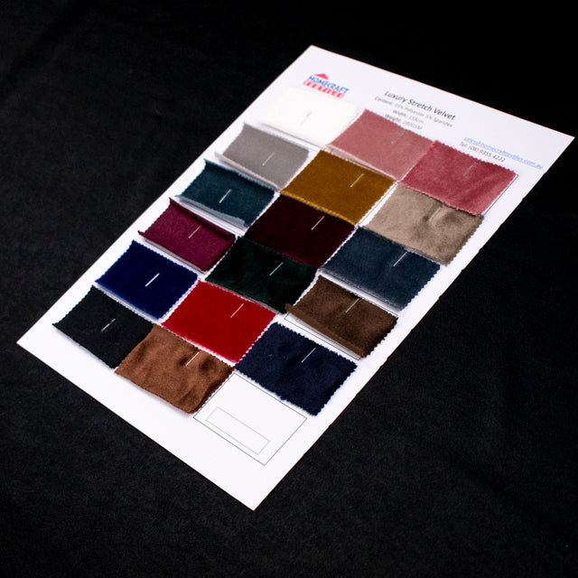 Luxury Stretch Velvet Sample Book
