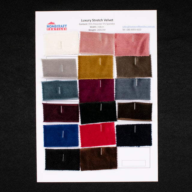 Luxury Stretch Velvet Sample Book