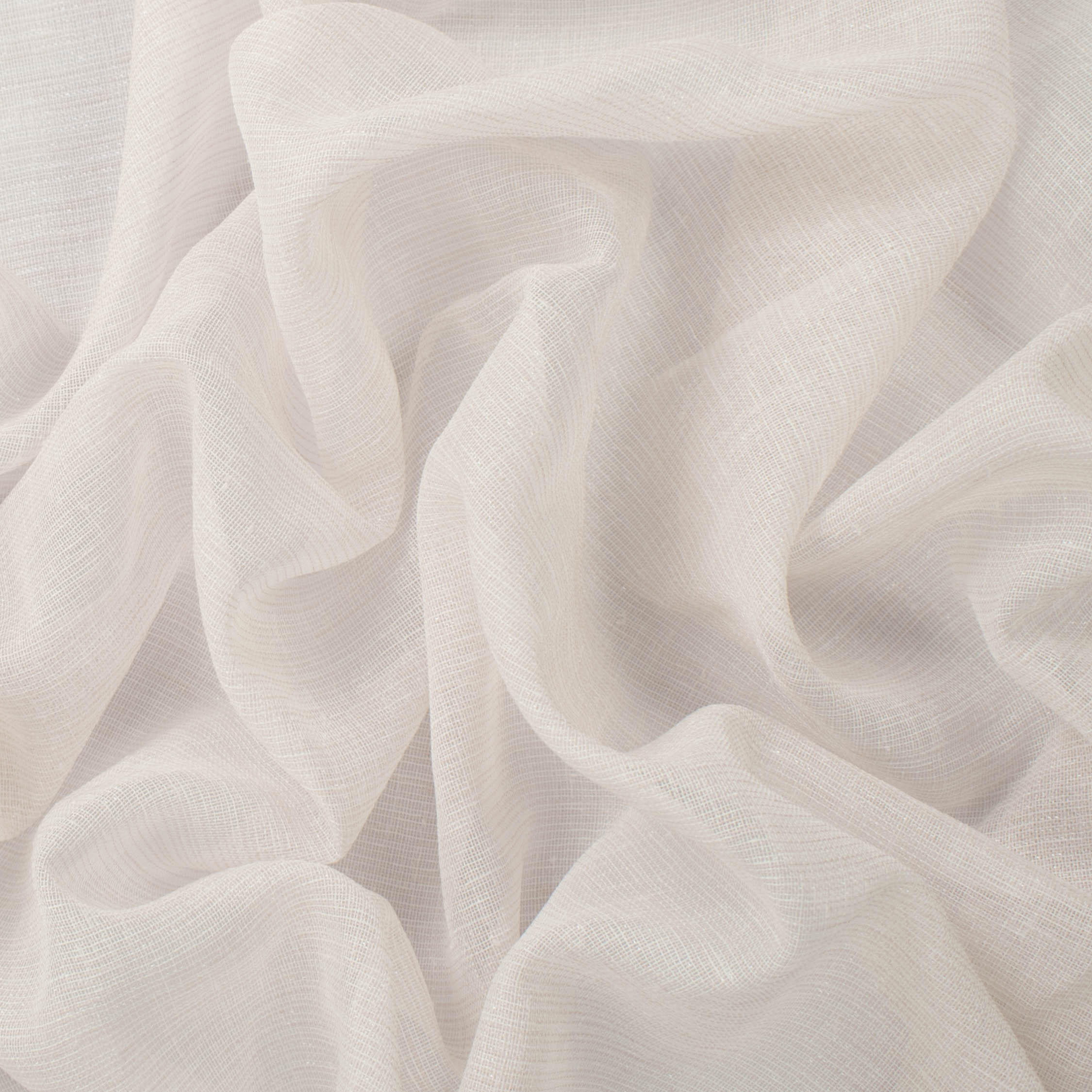 Santorini Curtaining Linen Look Glitter Sheer Fabric 300cm