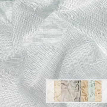 Santorini Curtaining Linen Look Glitter Sheer Fabric 300cm