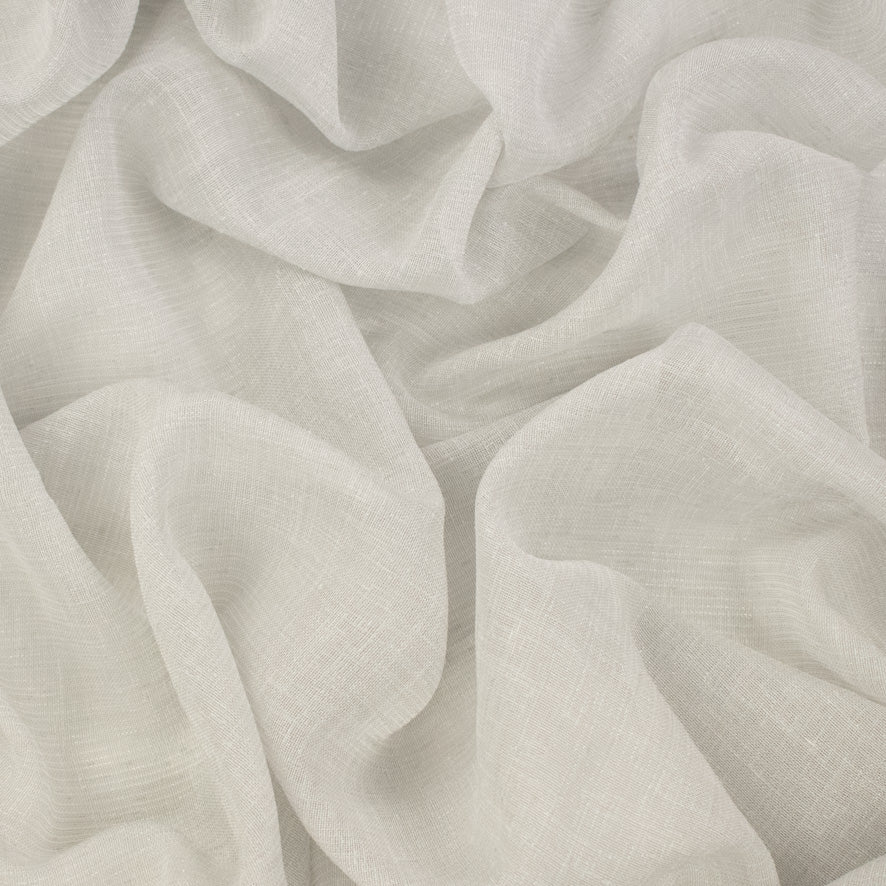 Santorini Curtaining Linen Look Glitter Sheer Fabric 300cm