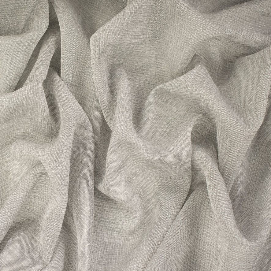 Santorini Curtaining Linen Look Glitter Sheer Fabric 300cm