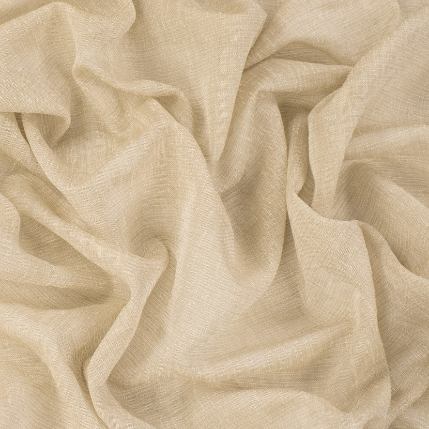 Santorini Curtaining Linen Look Glitter Sheer Fabric 300cm